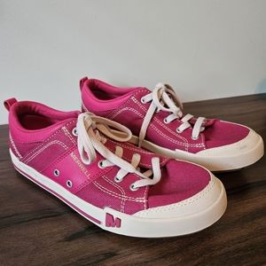 Merrell "Beet Red" Lace-Up Sneakers - Bright Colourful Pink& White - Size 6.5